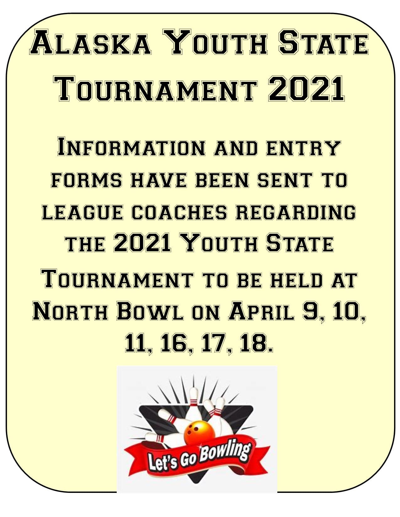 Alaska State Youth 2021 flyer